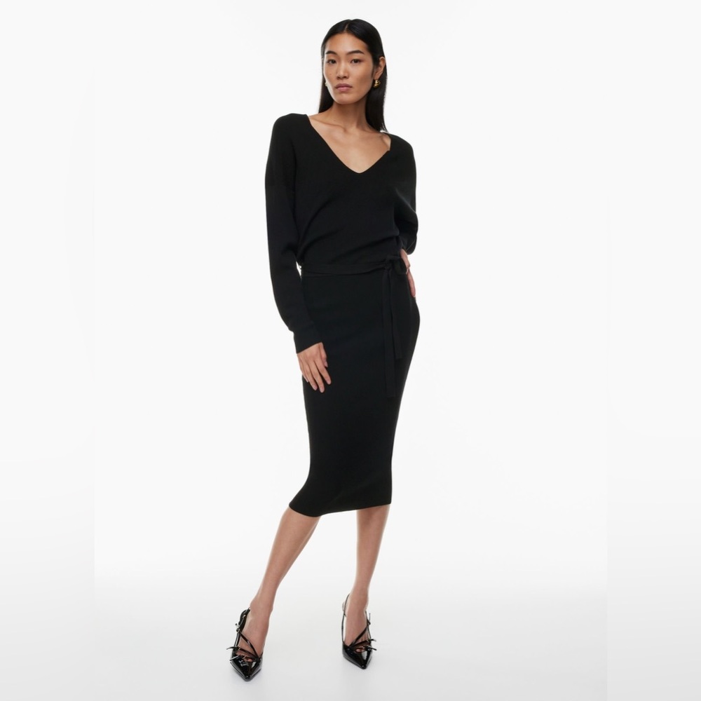 Babaton Tracery black sweater dress
